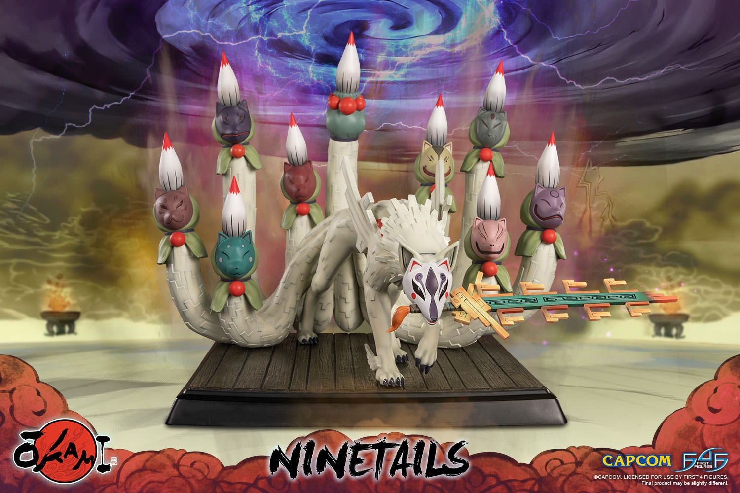 Okami Ninetails Statues  (Prototype Shown) View 1