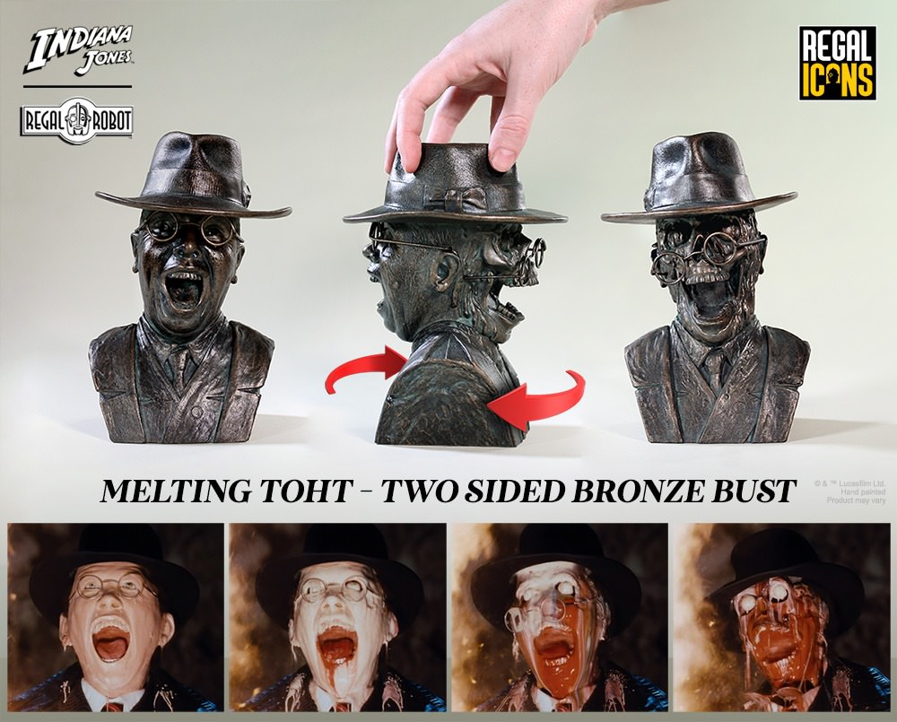 Indiana Jones Melting Toht Two-Sided Bust  (Prototype Shown) View 6