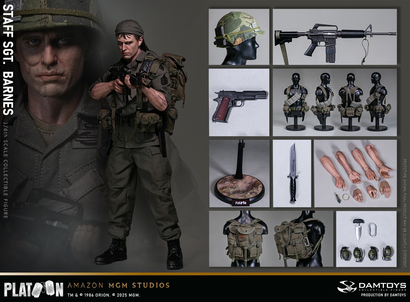 Platoon Staff Sergeant Barnes Sixth Scale Figure  (Prototype Shown) View 15