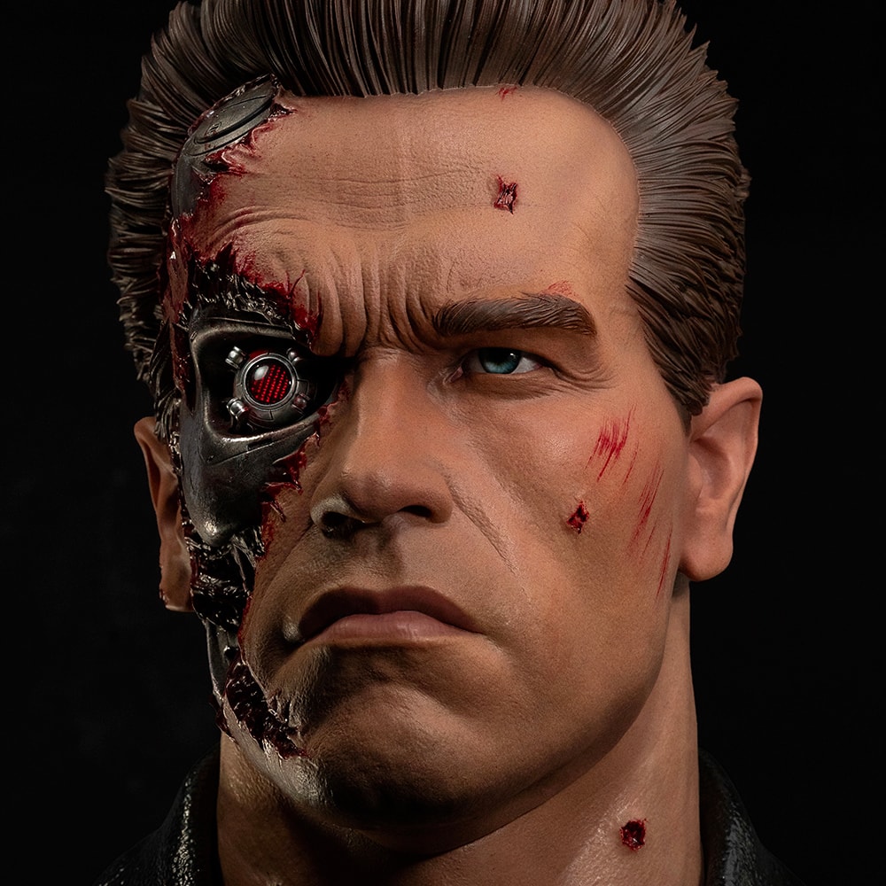 Terminator T-800 Model 101 (Battle Damaged) Art Mask Life-Size Bust  (Prototype Shown) View 4