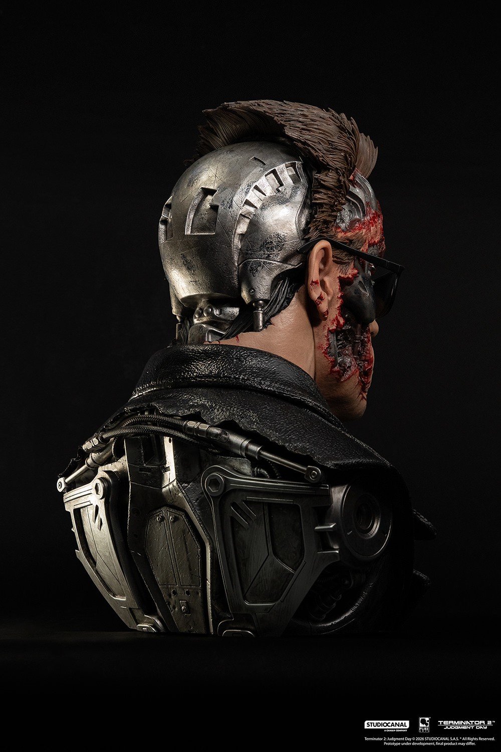 Terminator T-800 Model 101 (Battle Damaged) Art Mask Life-Size Bust  (Prototype Shown) View 6