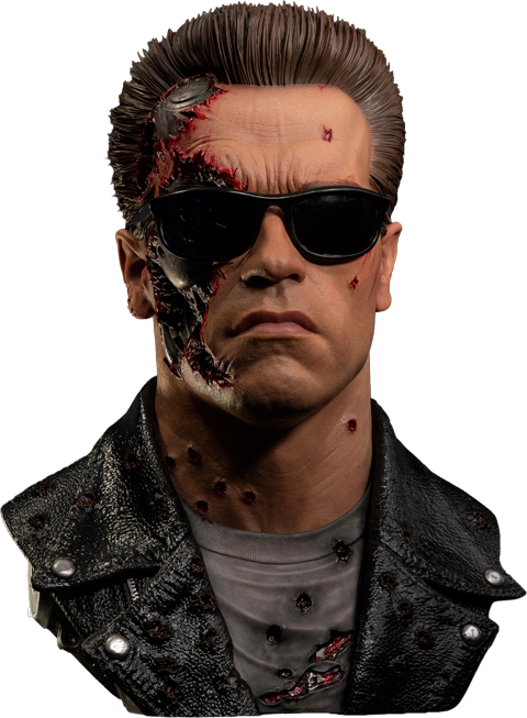 Terminator T-800 Model 101 (Battle Damaged) Art Mask Life-Size Bust  (Prototype Shown) View 13