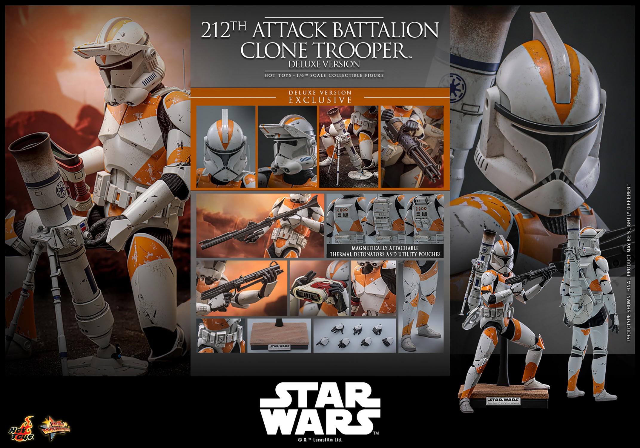 Star Wars 212th Attack Battalion Clone Trooper™ (Deluxe Version) Sixth Scale Figure  (Prototype Shown) View 23