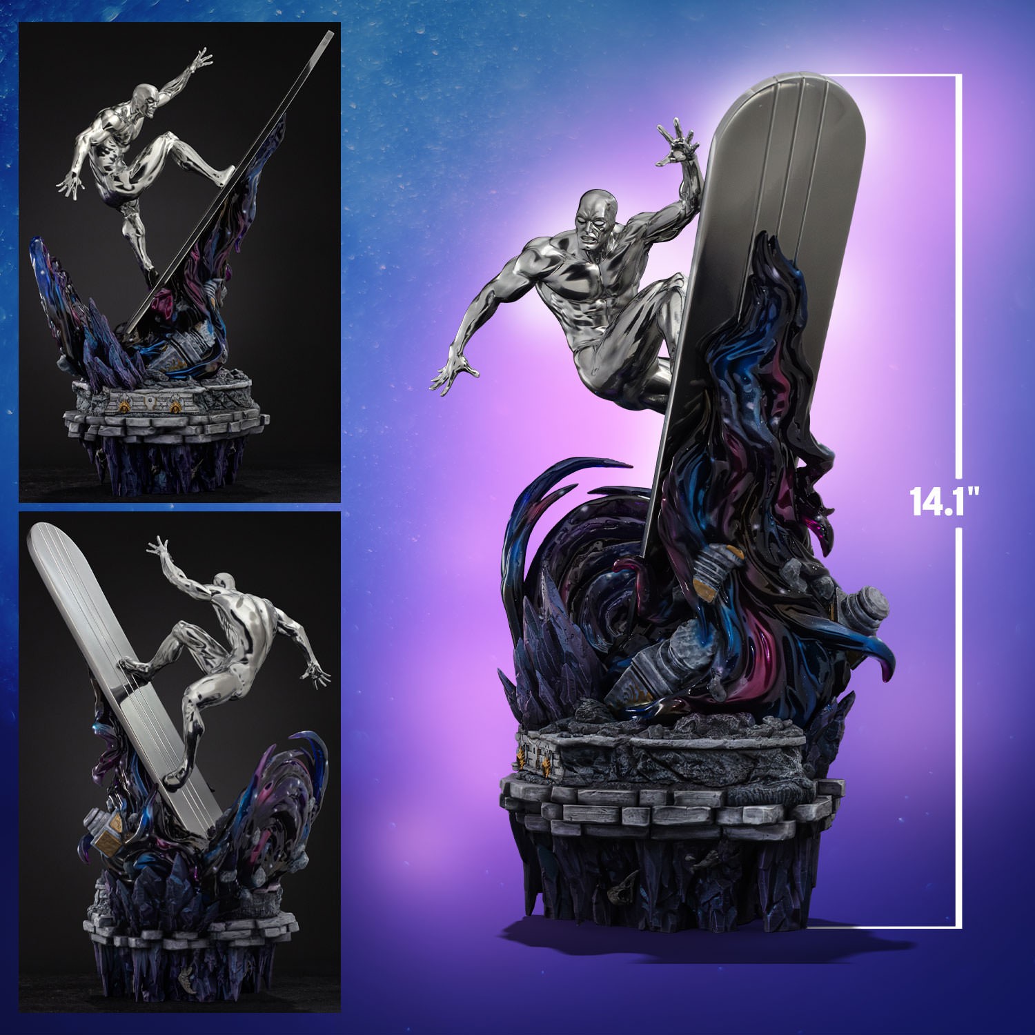 Marvel Silver Surfer Deluxe 1:10 Scale Statue  (Prototype Shown) View 2