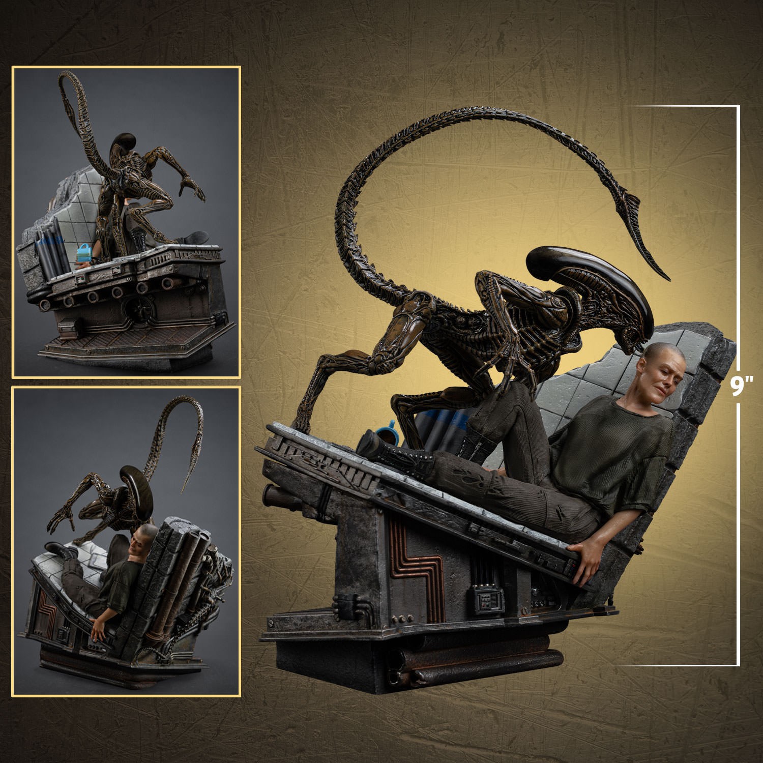 Alien 3 Ellen Ripley and Dog Alien 1:10 Scale Statue  (Prototype Shown) View 2