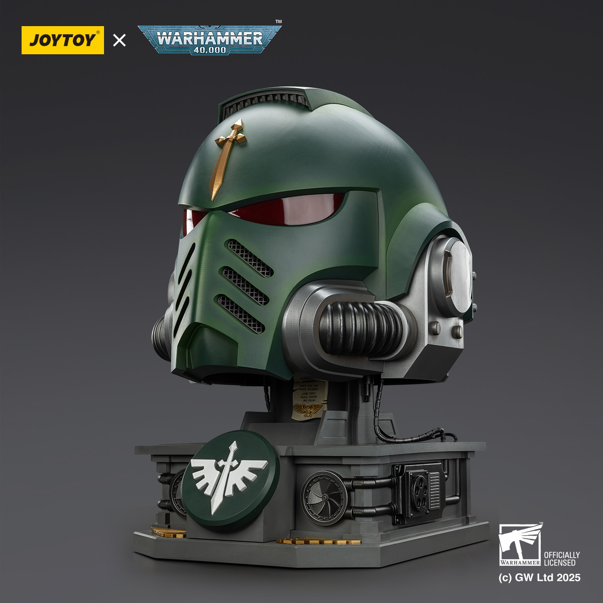 Warhammer 40K Dark Angels MkX Helmet & Display Stand Prop Replica  (Prototype Shown) View 4