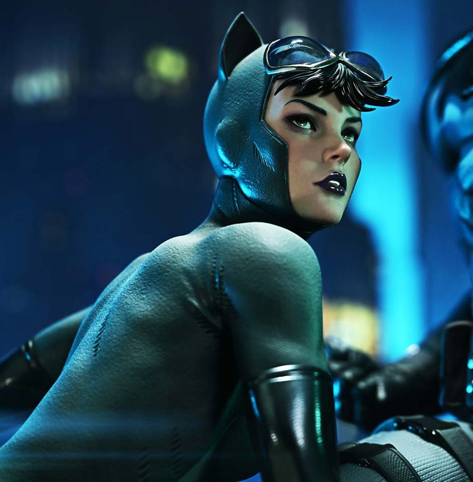 DC Comics Batman & Catwoman Quarter Scale Statue  (Prototype Shown) View 5
