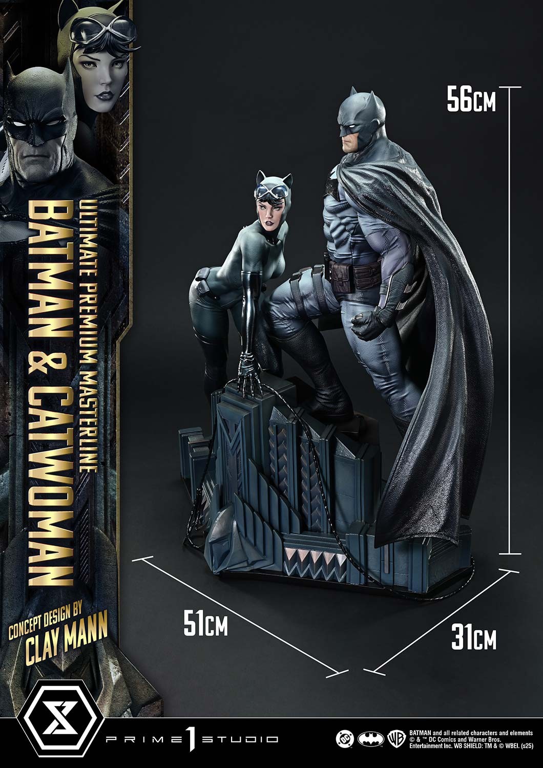 DC Comics Batman & Catwoman Quarter Scale Statue  (Prototype Shown) View 9