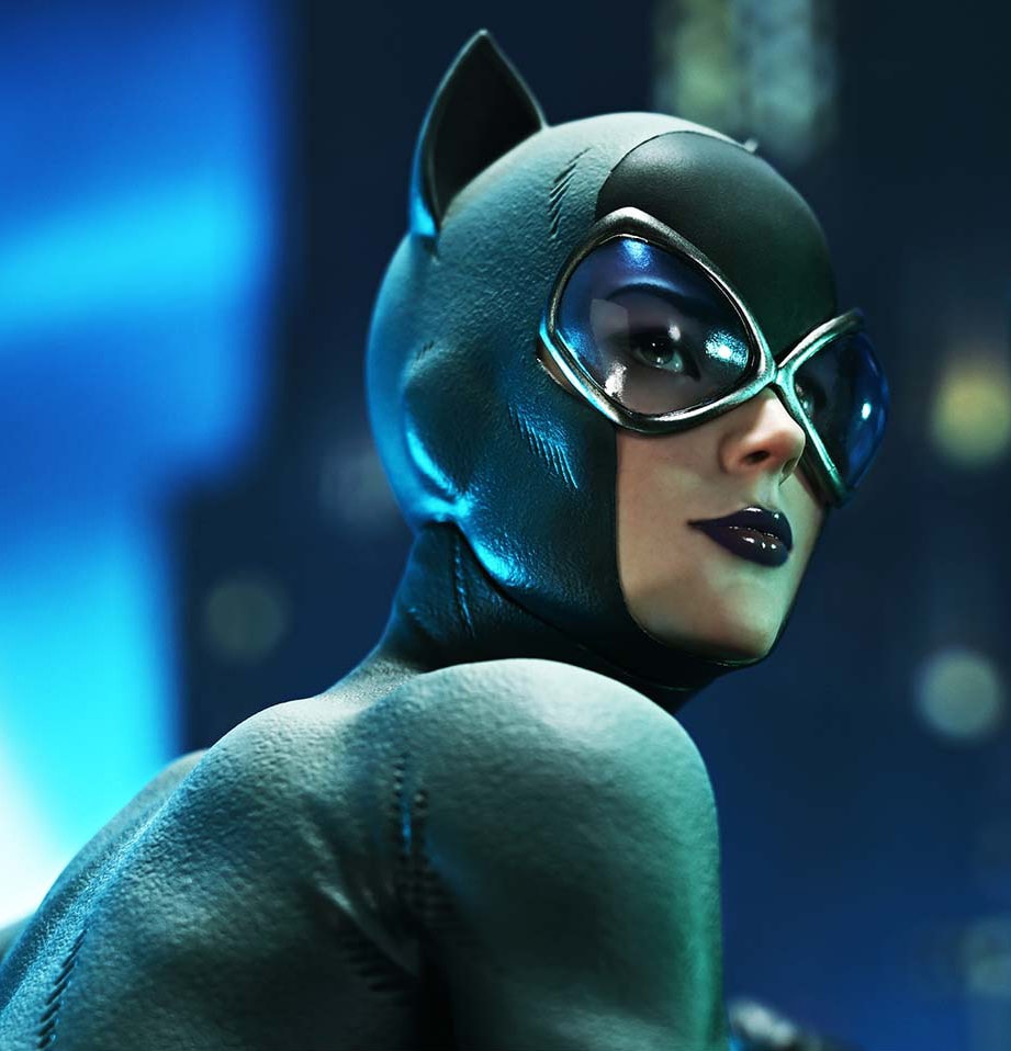 DC Comics Batman & Catwoman (Bonus Version) Quarter Scale Statue  (Prototype Shown) View 4