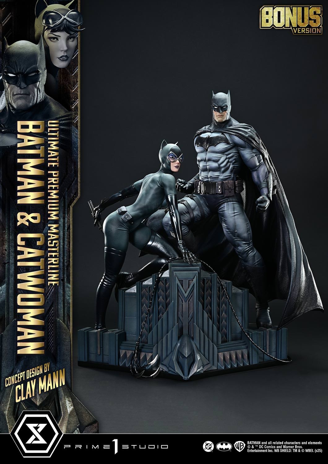DC Comics Batman & Catwoman (Bonus Version) Quarter Scale Statue  (Prototype Shown) View 8