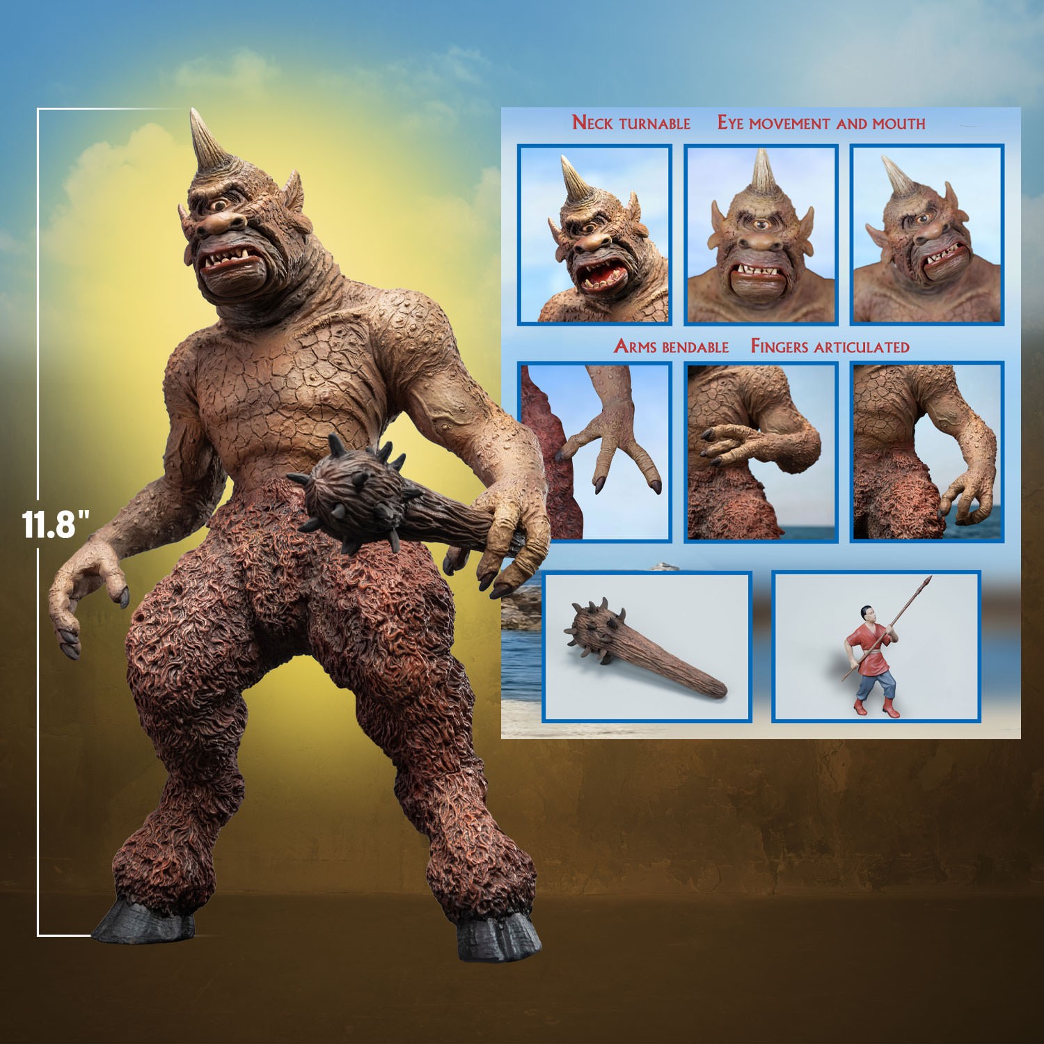 Ray Harryhausen Cyclops (Soft-Motion) Collectible Figure  (Prototype Shown) View 2