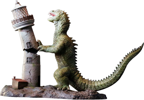 Ray Harryhausen Rhedosaurus Lighthouse Attack Statues  (Prototype Shown) View 13