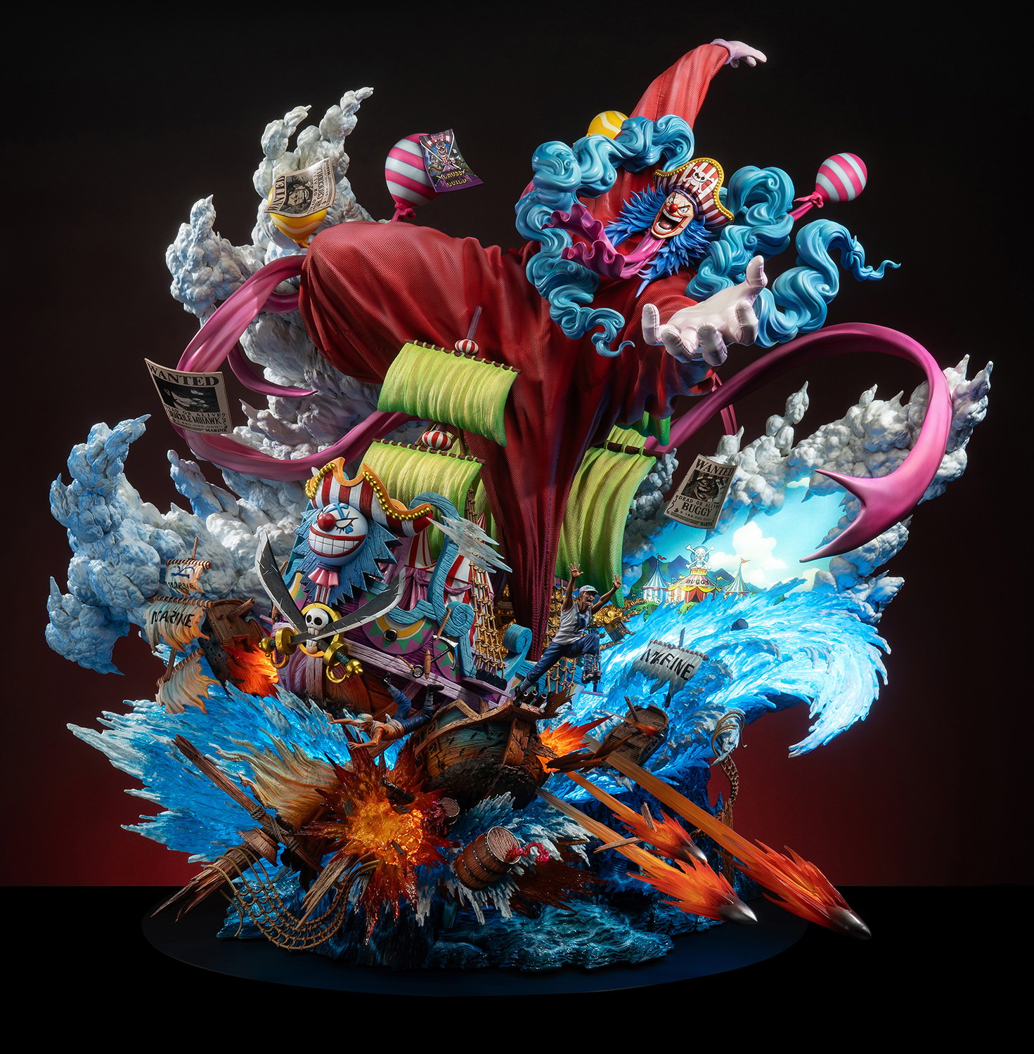 One Piece New Yonko Buggy Statues  (Prototype Shown) View 1