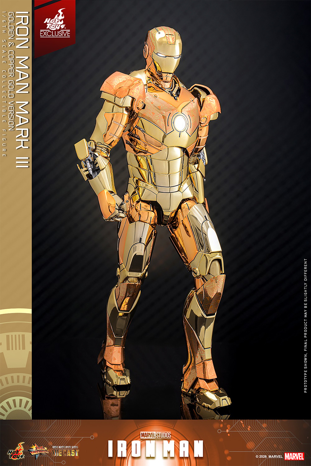 Marvel Iron Man Mark III (Golden & Copper Gold Version) Sixth Scale Figure  (Prototype Shown) View 6