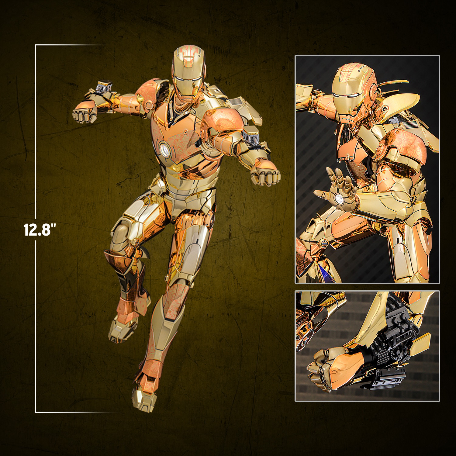 Marvel Iron Man Mark III (Golden & Copper Gold Version) Sixth Scale Figure  (Prototype Shown) View 2