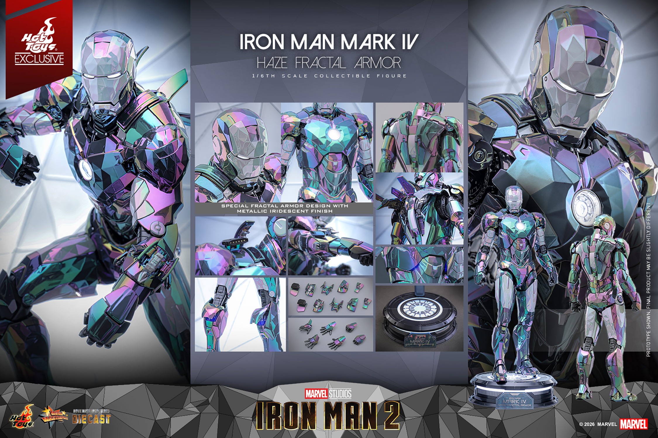 Marvel Iron Man Mark IV (Haze Fractal Armor) Sixth Scale Figure  (Prototype Shown) View 21