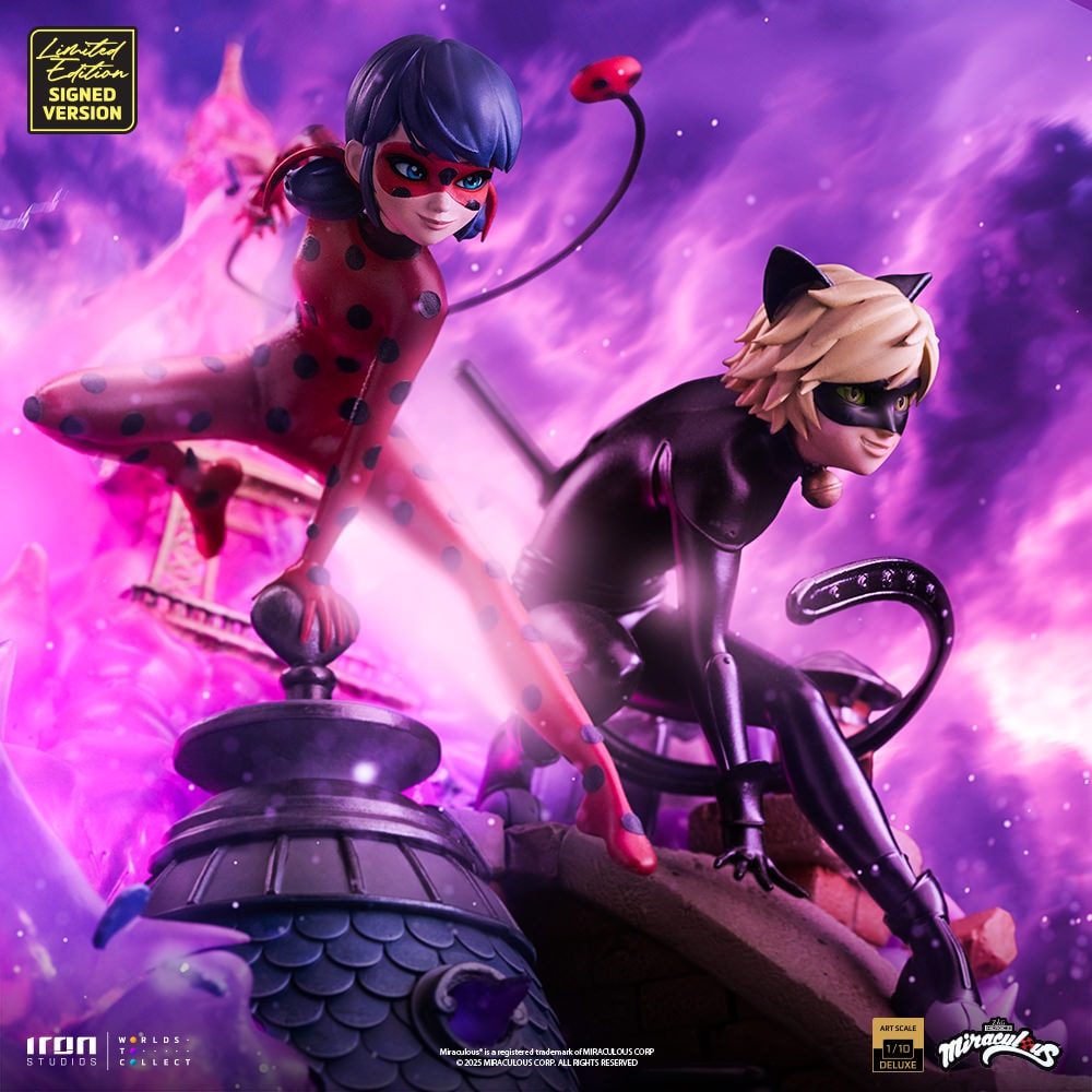 Miraculous: Tales of Ladybug and Cat Noir Ladybug and Cat Noir (Numbered and Signed) Deluxe 1:10 Scale Statue  (Prototype Shown) View 3