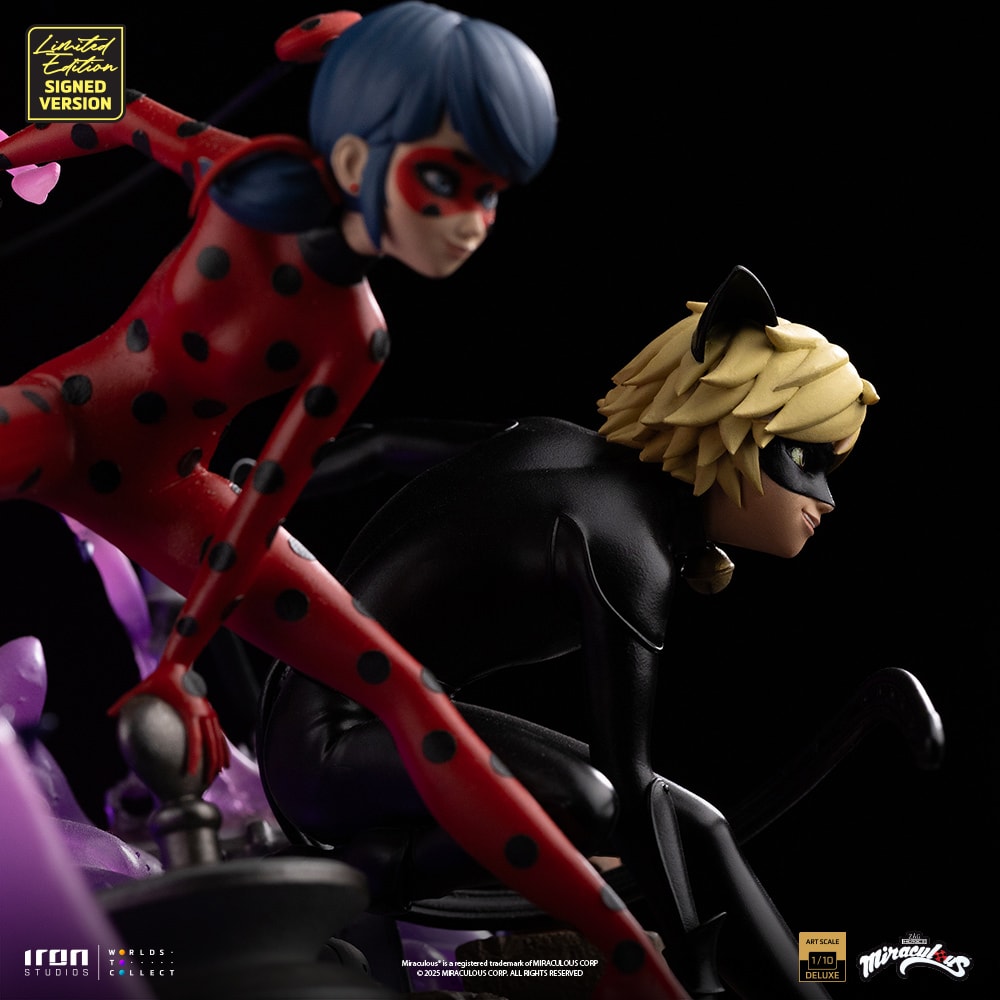 Miraculous: Tales of Ladybug and Cat Noir Ladybug and Cat Noir (Numbered and Signed) Deluxe 1:10 Scale Statue  (Prototype Shown) View 4