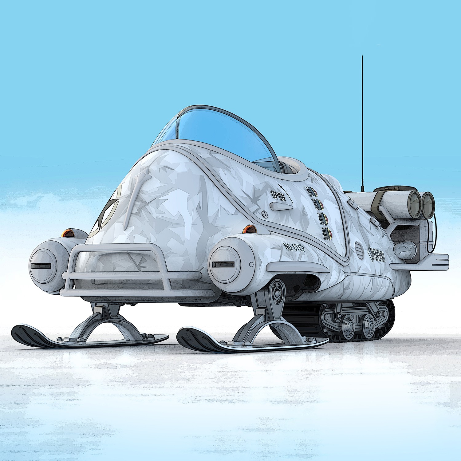 Fallout Whiteout Snowtrack Flea Scaled Replica  (Prototype Shown) View 1