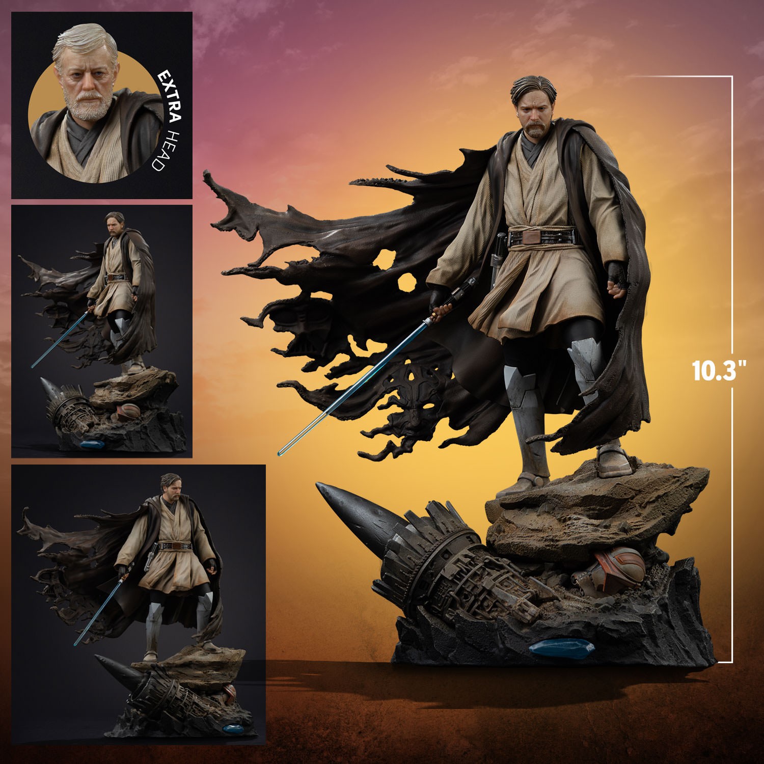Star Wars Obi-Wan Kenobi Signatures 1:10 Scale Statue  (Prototype Shown) View 2