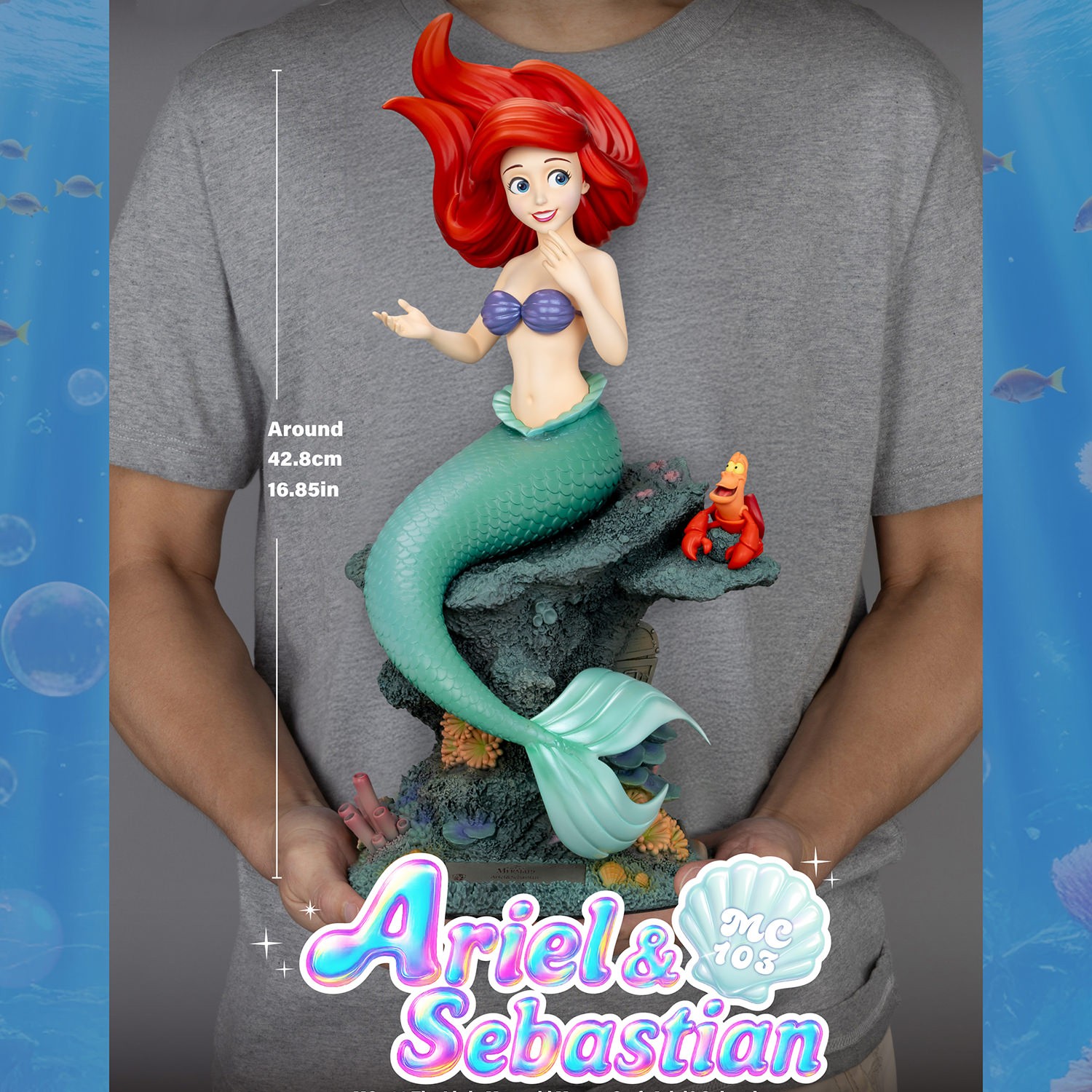 Disney Ariel & Sebastian Statues  (Prototype Shown) View 2