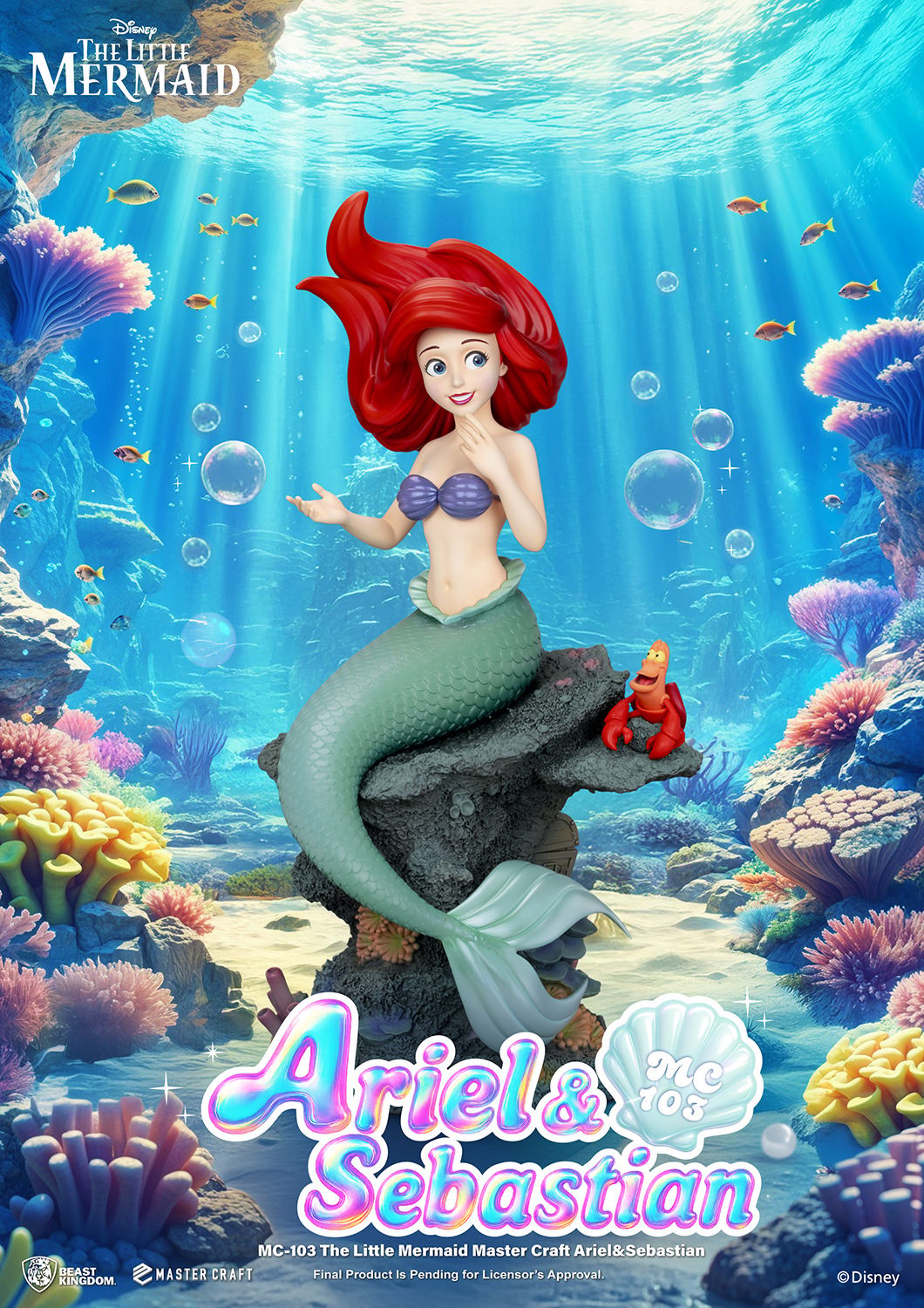 Disney Ariel & Sebastian Statues  (Prototype Shown) View 6