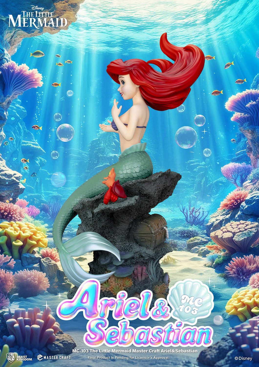 Disney Ariel & Sebastian Statues  (Prototype Shown) View 9