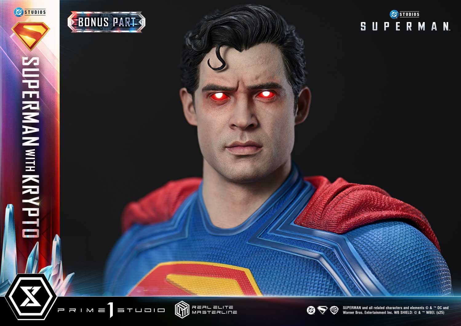 DC Comics Superman with Krypto (Bonus Version) 1:3 Scale Statue  (Prototype Shown) View 6
