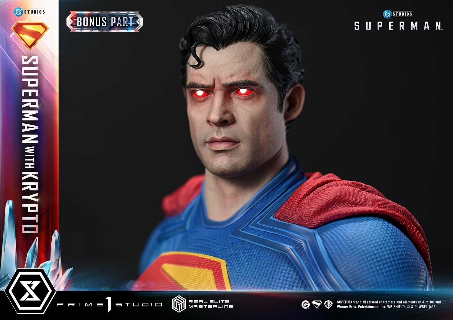 DC Comics Superman with Krypto (Bonus Version) 1:3 Scale Statue  (Prototype Shown) View 7