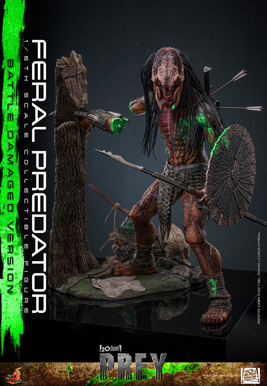 Feral Predator (Battle Damaged Version) Sixth Scale Figure by Hot