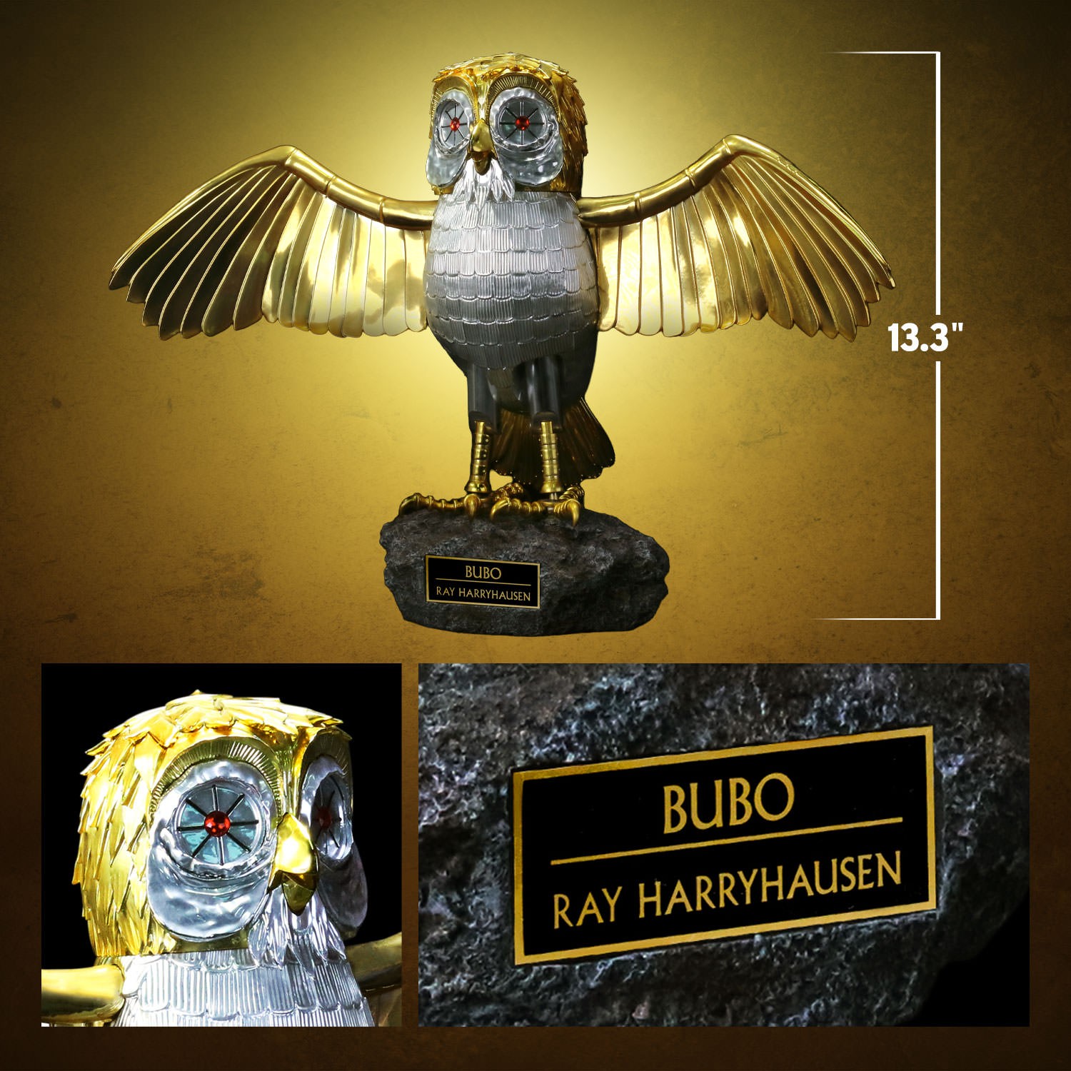 Ray Harryhausen Bubo (Gold Patina Edition) Life-Size Replica  (Prototype Shown) View 2