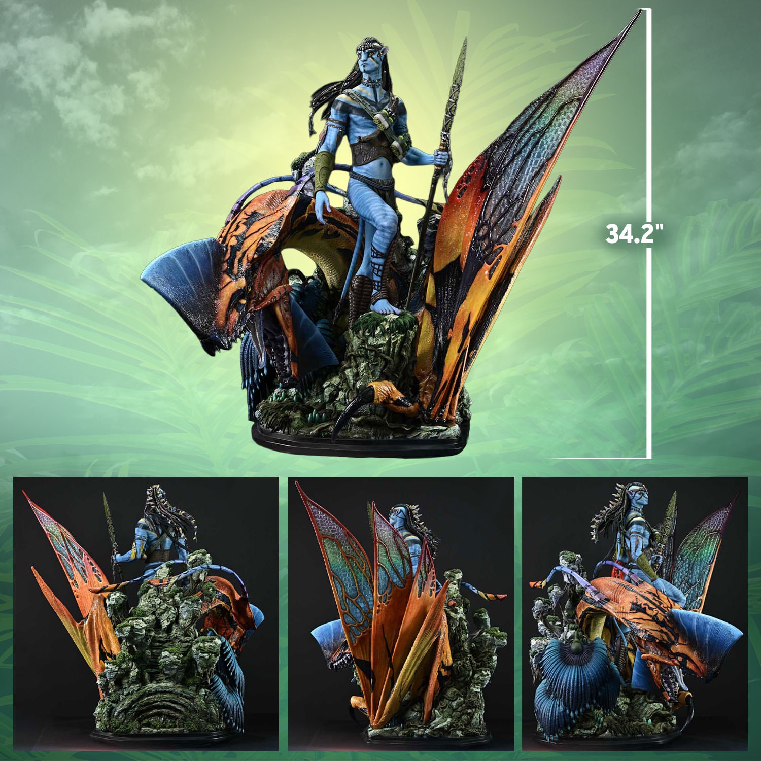 AVATAR Jake Sully & the Great Leonopteryx Quarter Scale Statue  (Prototype Shown) View 2