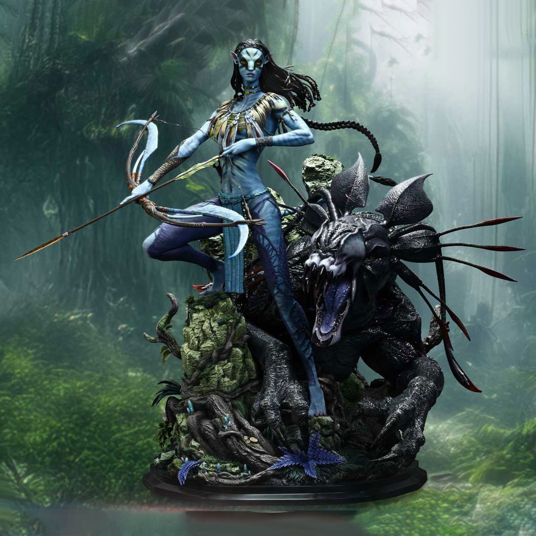 AVATAR Neytiri & Thanator Quarter Scale Statue  (Prototype Shown) View 1