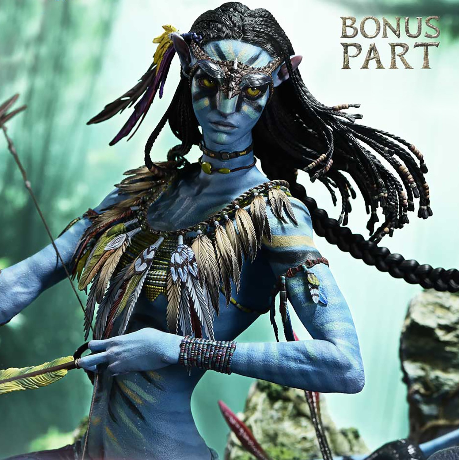 AVATAR Neytiri & Thanator (Deluxe Bonus Version) Quarter Scale Statue  (Prototype Shown) View 1