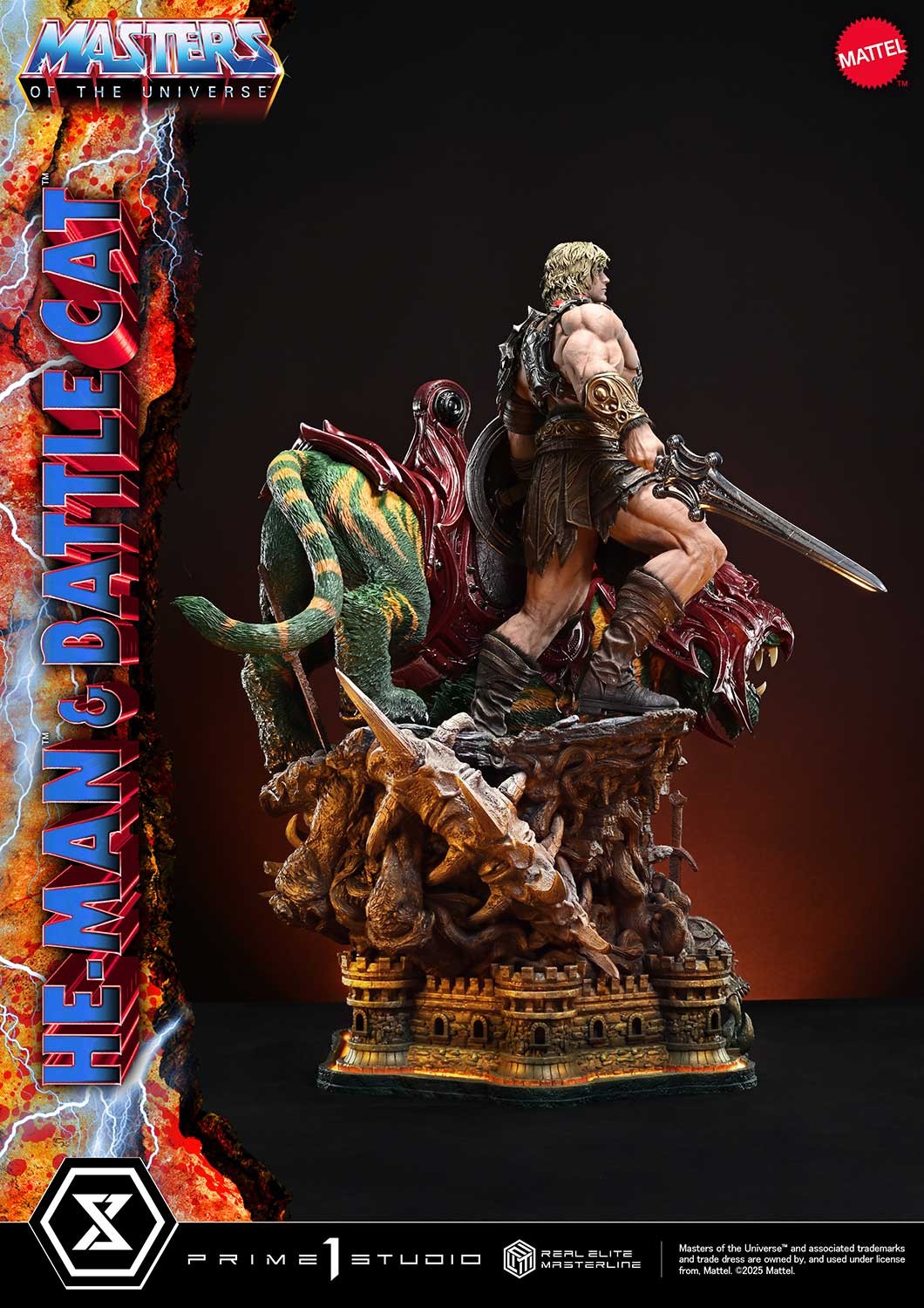 Masters of the Universe He-Man & Battle Cat Quarter Scale Statue  (Prototype Shown) View 8