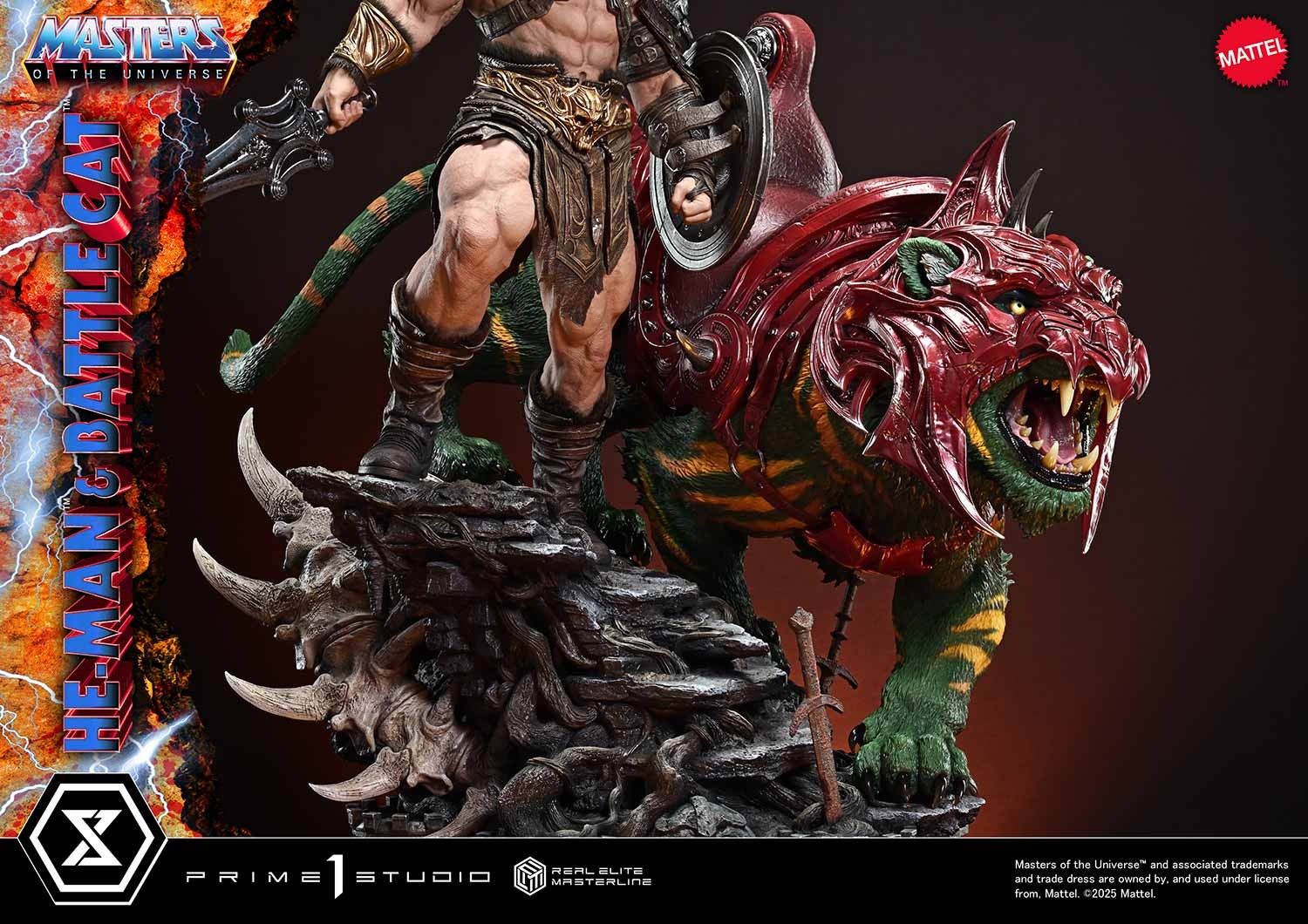 Masters of the Universe He-Man & Battle Cat Quarter Scale Statue  (Prototype Shown) View 12