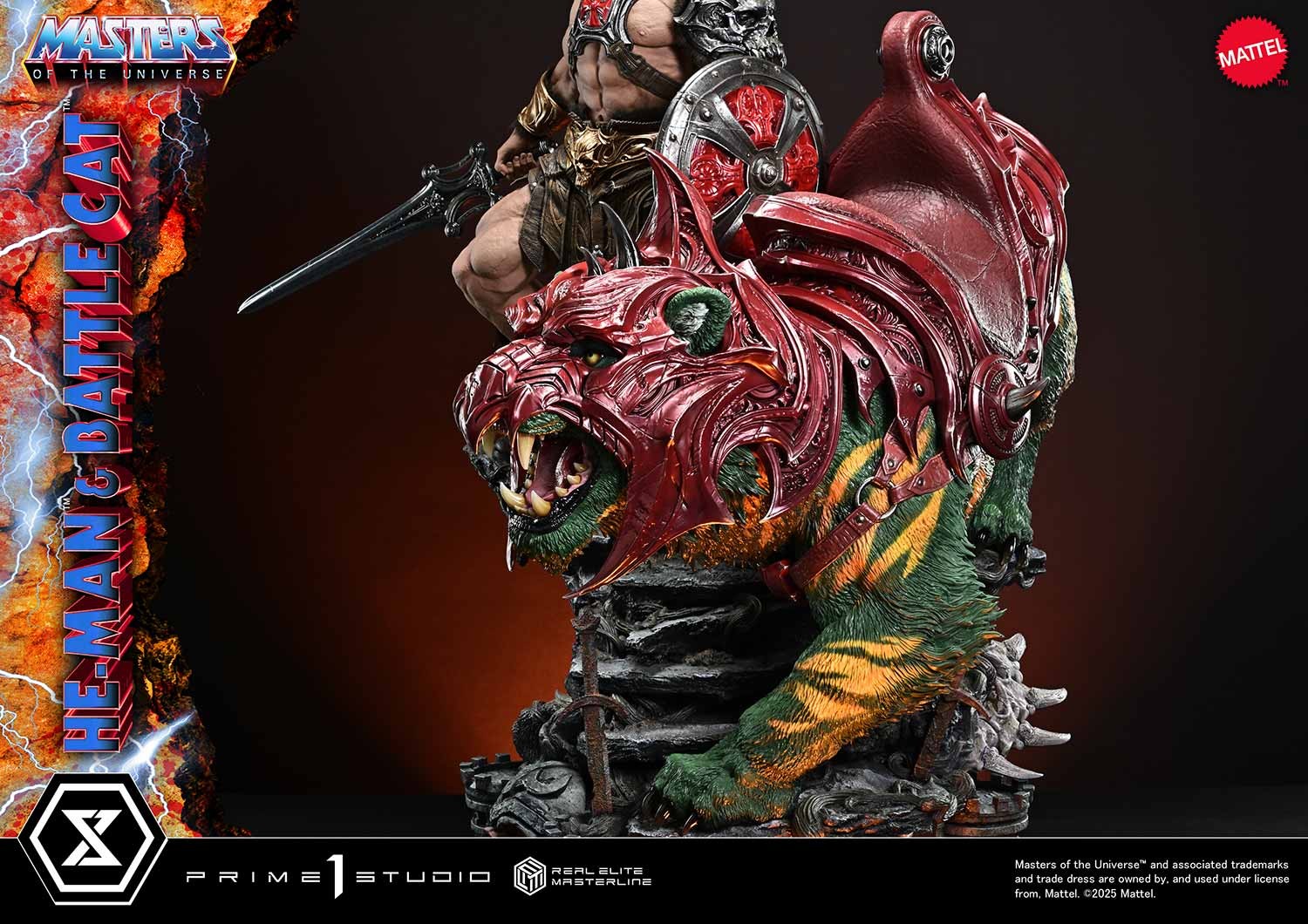 Masters of the Universe He-Man & Battle Cat Quarter Scale Statue  (Prototype Shown) View 11