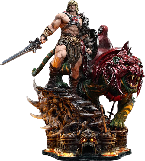 Masters of the Universe He-Man & Battle Cat Quarter Scale Statue  (Prototype Shown) View 17