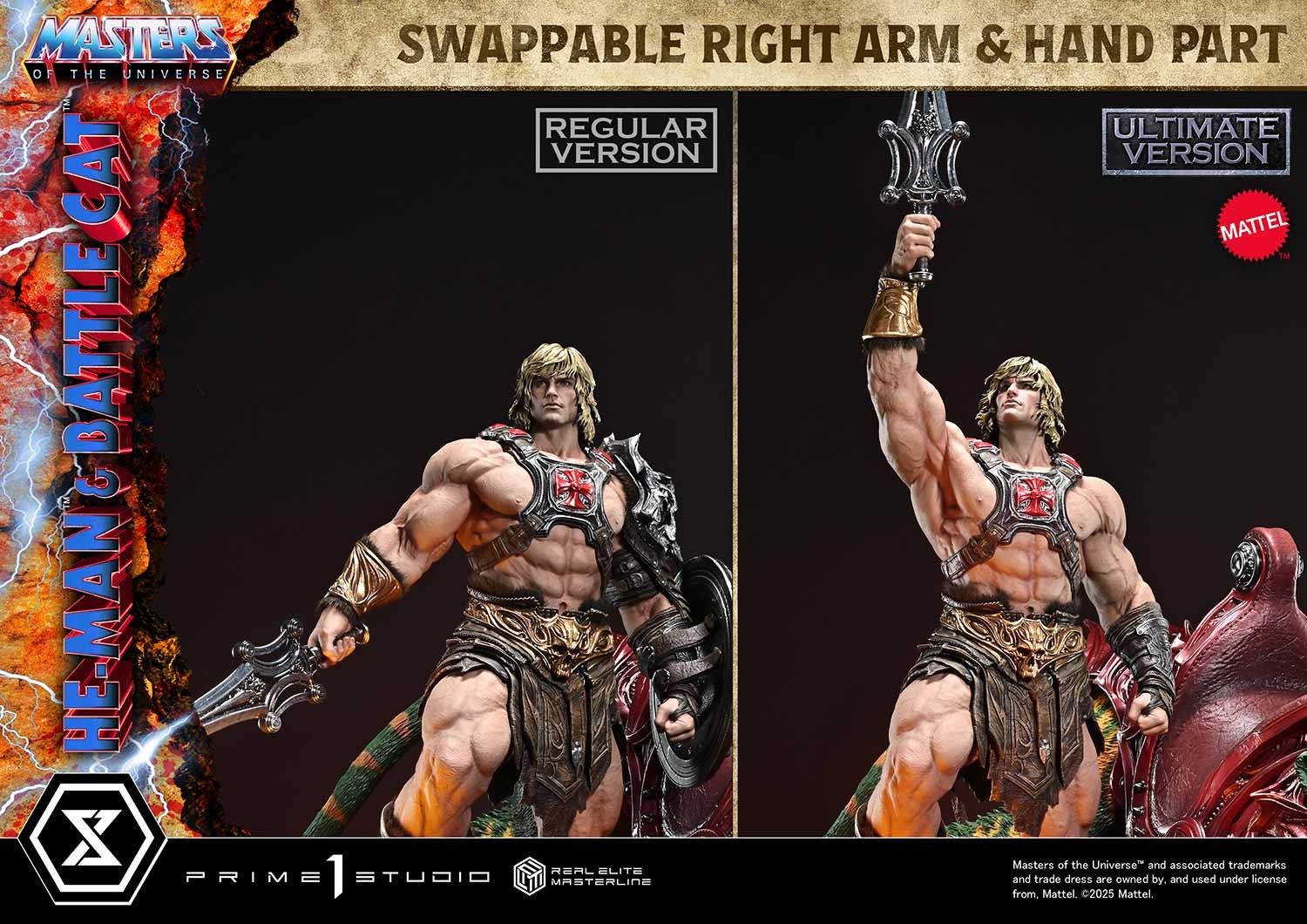 Masters of the Universe He-Man & Battle Cat (Ultimate Version) Quarter Scale Statue  (Prototype Shown) View 7