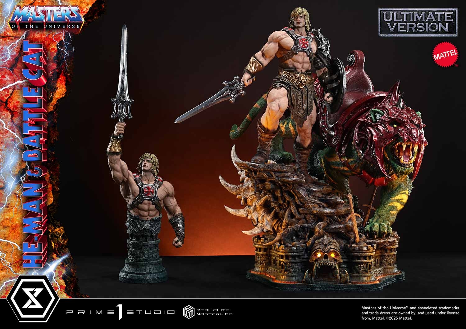 Masters of the Universe He-Man & Battle Cat (Ultimate Version) Quarter Scale Statue  (Prototype Shown) View 17