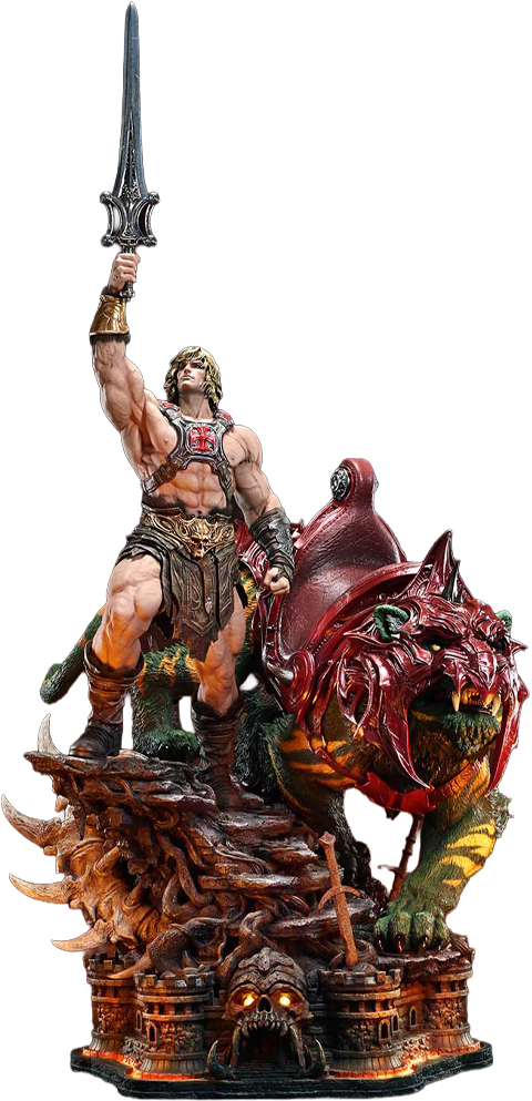 Masters of the Universe He-Man & Battle Cat (Ultimate Version) Quarter Scale Statue  (Prototype Shown) View 18