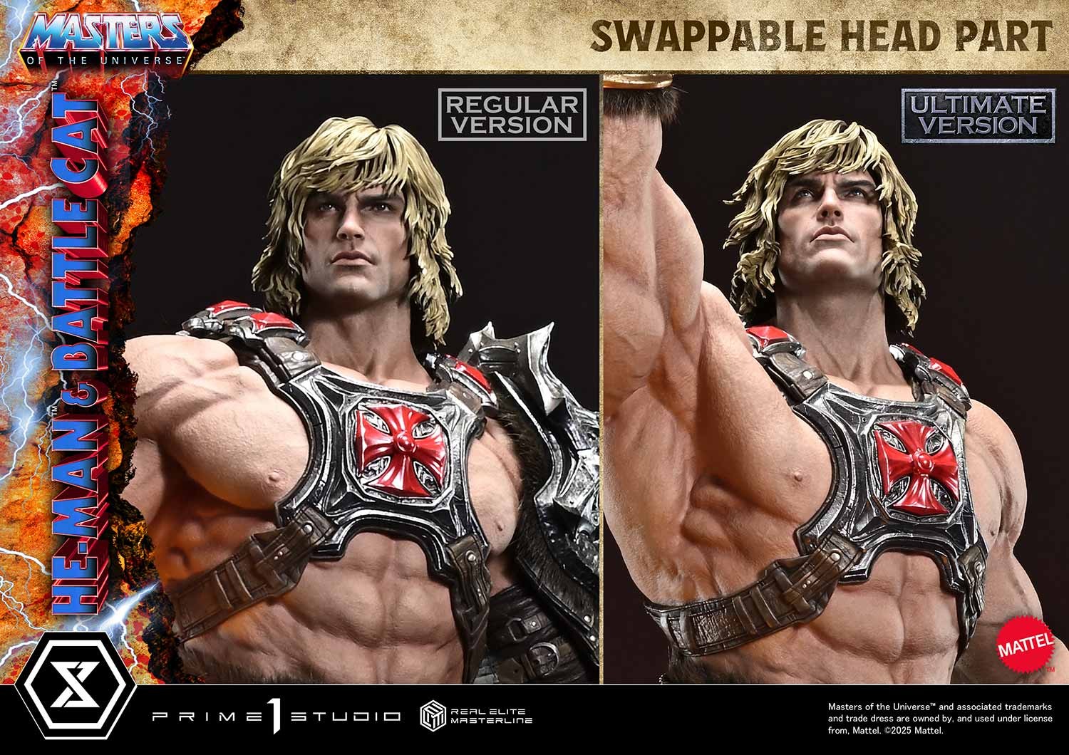 Masters of the Universe He-Man & Battle Cat (Ultimate Bonus Version) Quarter Scale Statue  (Prototype Shown) View 6