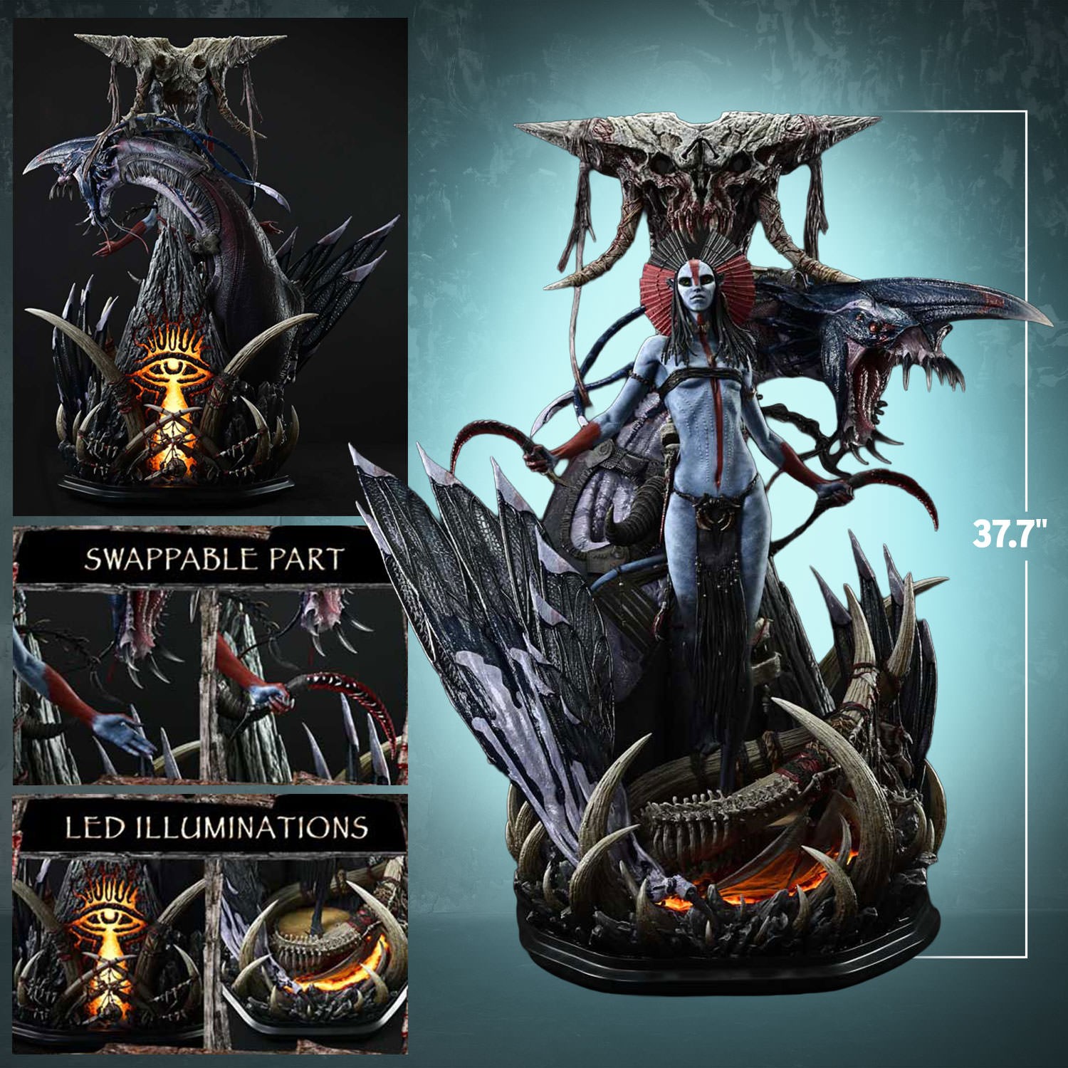 AVATAR Varang & Nightwraith Quarter Scale Statue  (Prototype Shown) View 2