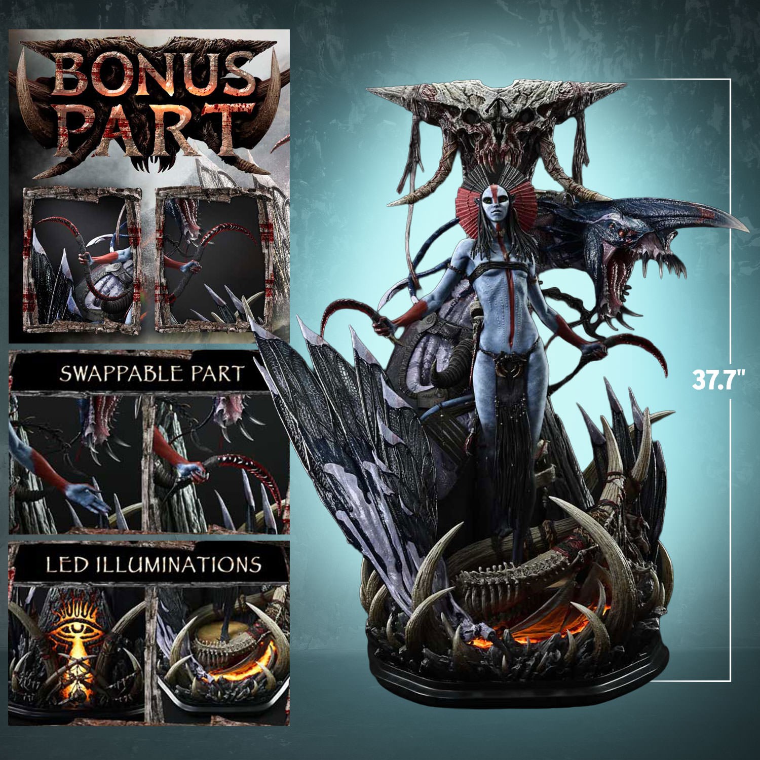 AVATAR Varang & Nightwraith (Bonus Version) Quarter Scale Statue  (Prototype Shown) View 2