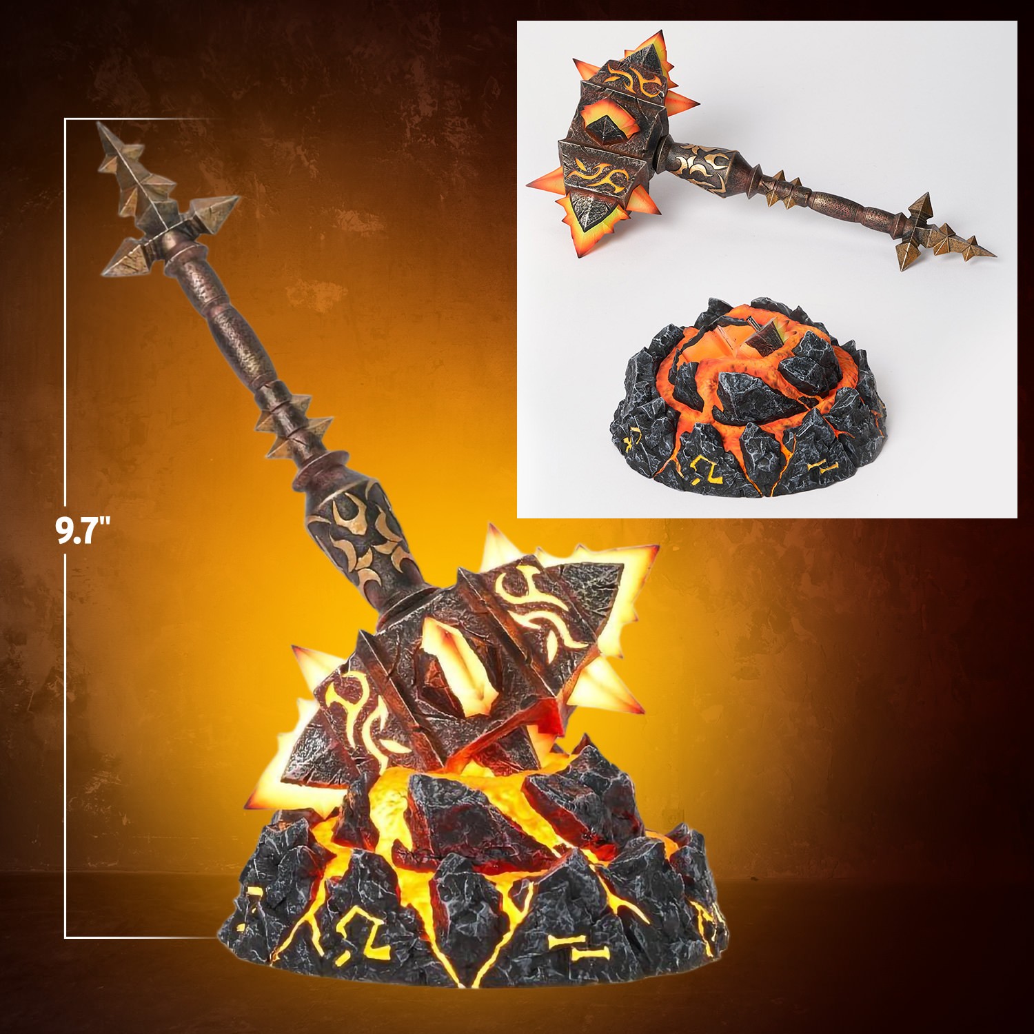Warcraft Sulfuras, Hand of Ragnaros Replica  (Prototype Shown) View 2