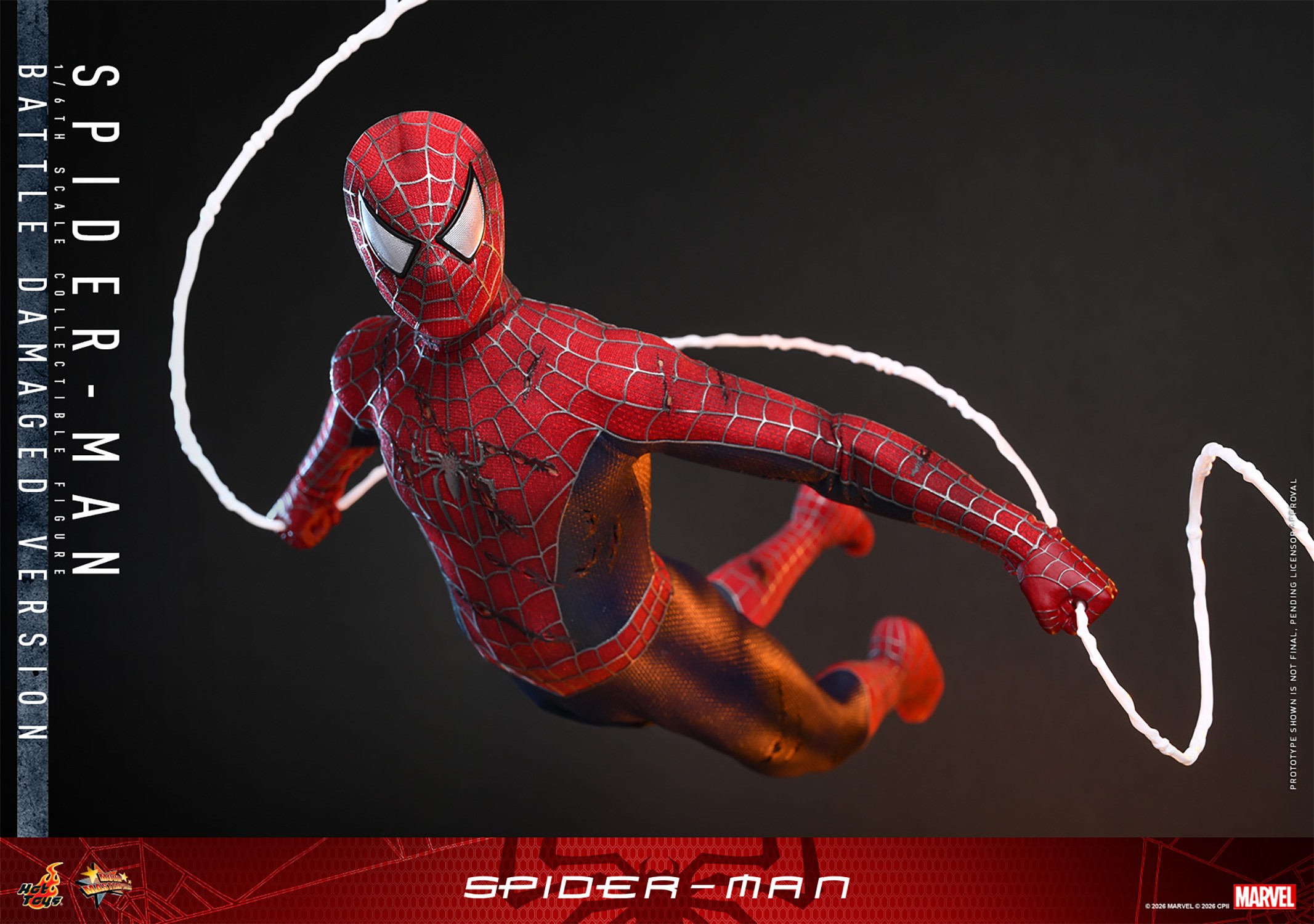 Marvel Spider-Man (Battle Damaged Version) Sixth Scale Figure  (Prototype Shown) View 11