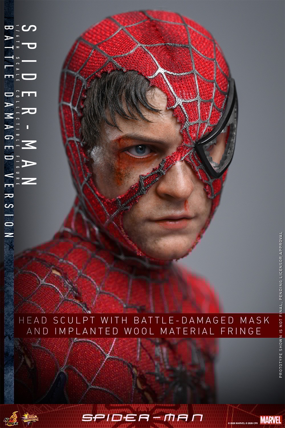 Spider-Man (Battle Damaged Version) Sixth Scale Figure by Hot Toys