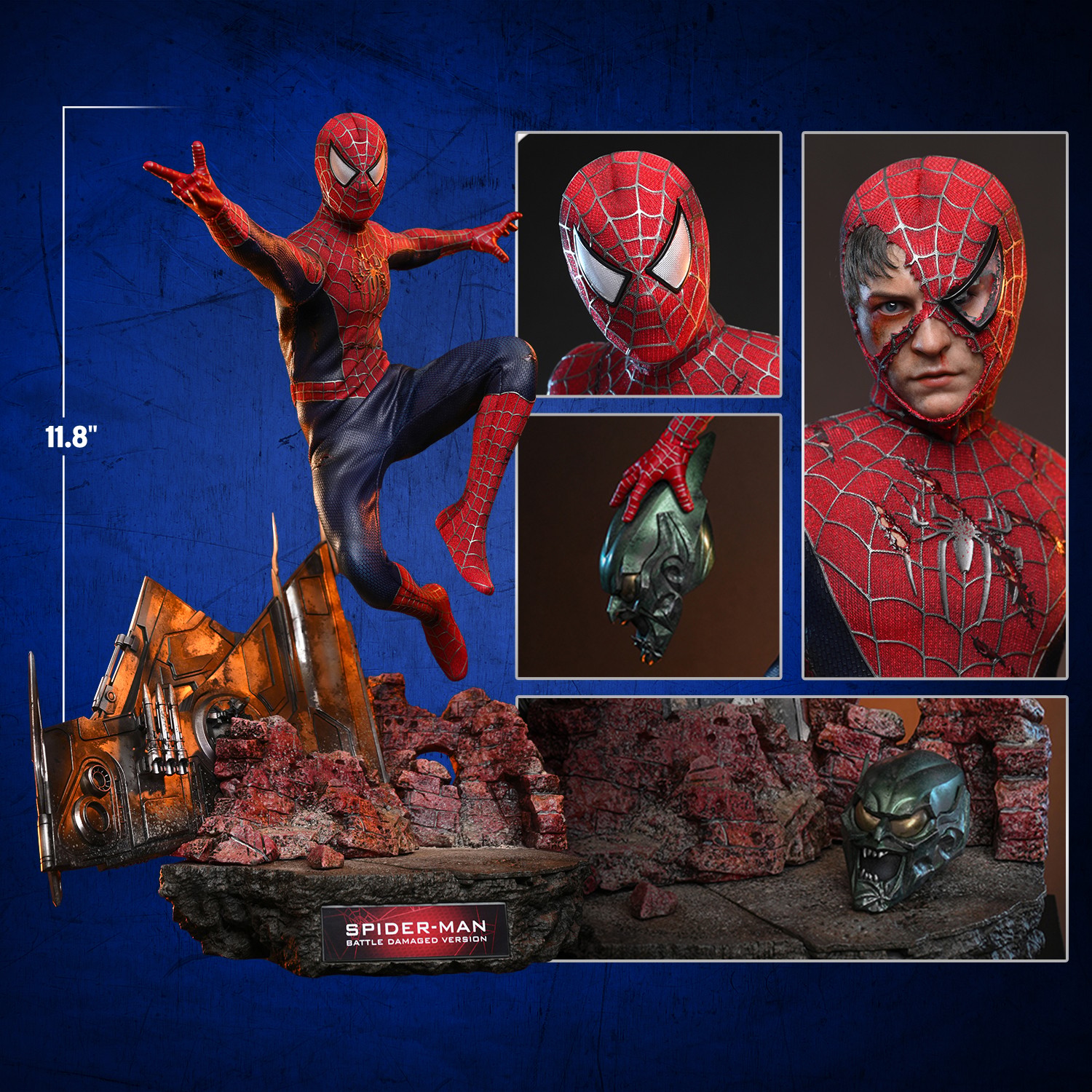 Spider-Man (Battle Damaged Version) Sixth Scale Figure by Hot Toys