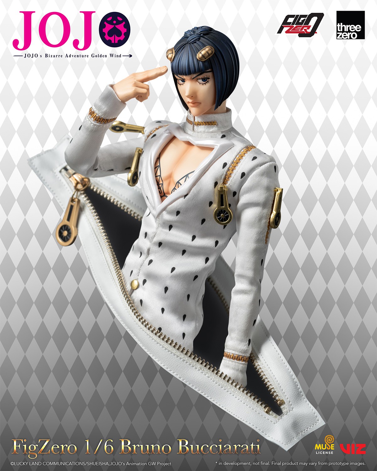 JoJo's Bizarre Adventure Bruno Bucciarati Action Figure  (Prototype Shown) View 7
