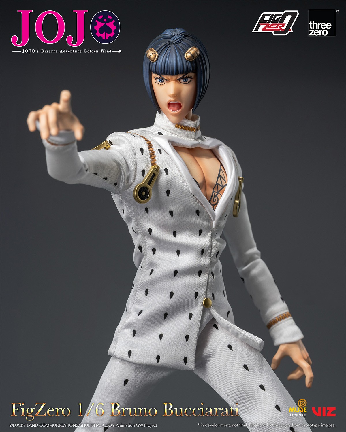 JoJo's Bizarre Adventure Bruno Bucciarati Action Figure  (Prototype Shown) View 13
